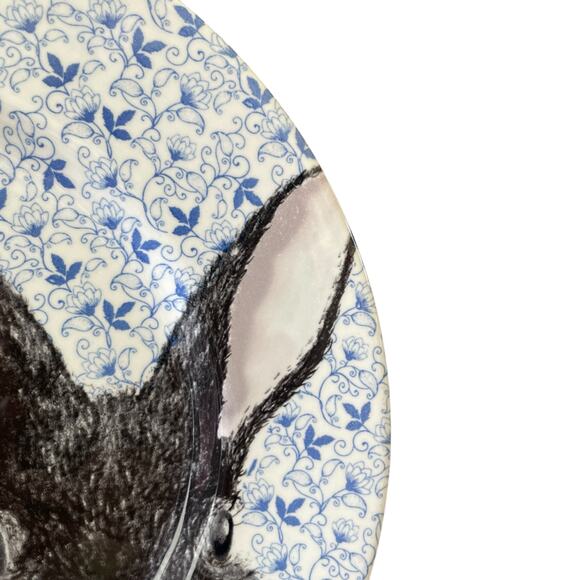 Royal Stafford Floral Blue Chintz Easter Bunny Dinner Plates 11in Set of 4 New - Picture 6 of 15